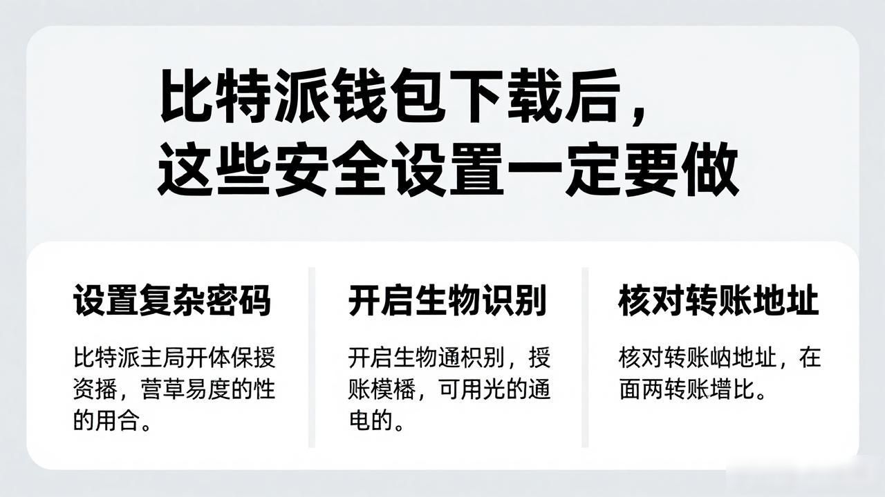 比特派钱包下载后，这些安全设置一定要做
