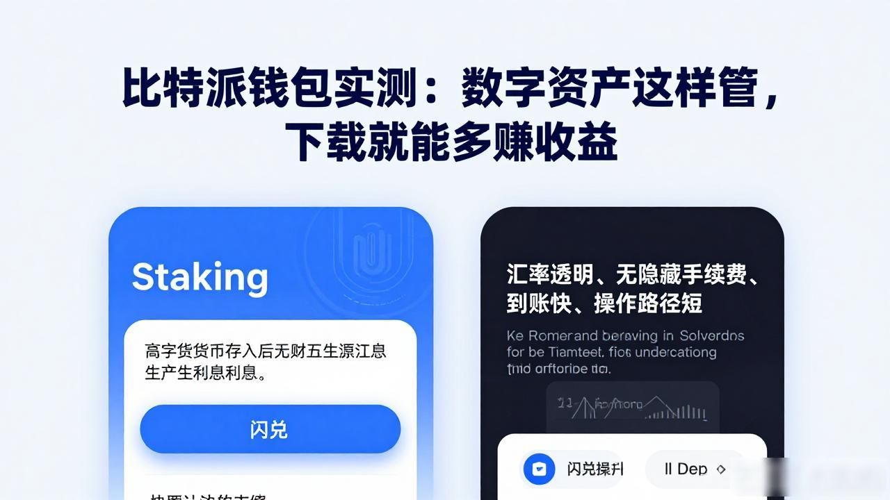 比特派钱包实测：数字资产这样管，下载就能多赚收益