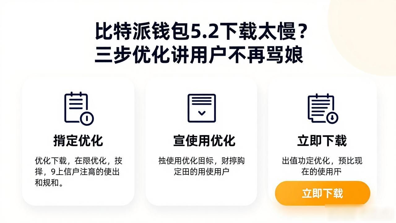 比特派钱包5.2下载太慢？三步优化让用户不再骂娘
