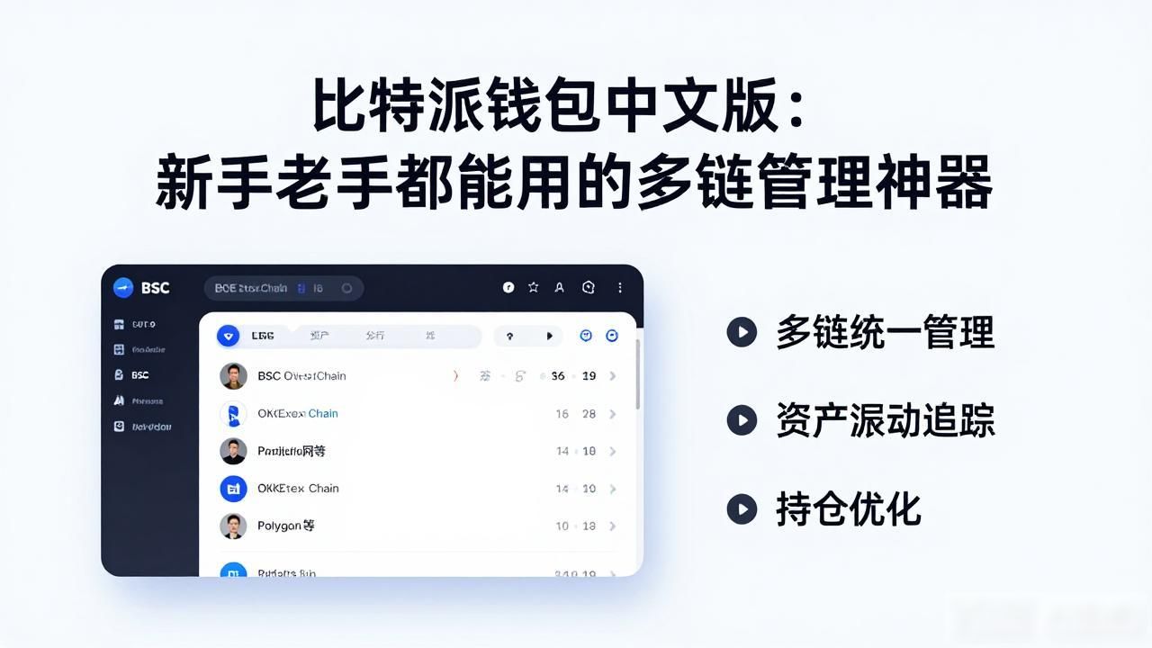 比特派钱包中文版：新手老手都能用的多链管理神器